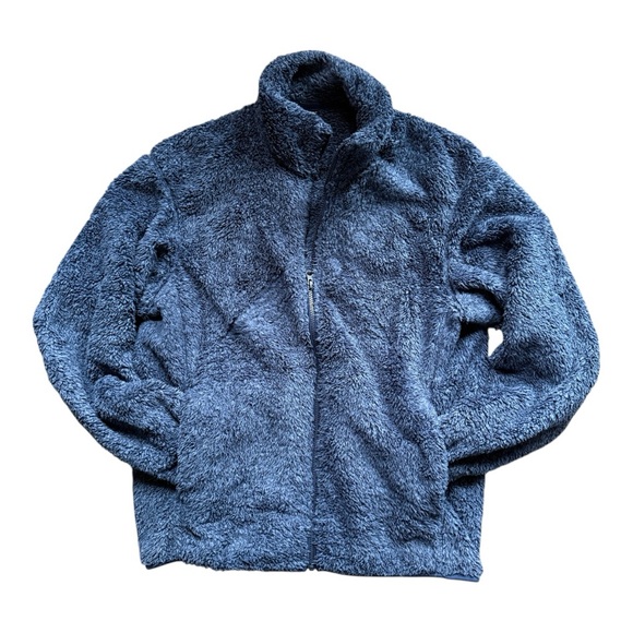 Uniqlo Navy Sherpa Fleece Full Zip Jacket – Size M - Picture 2 of 6